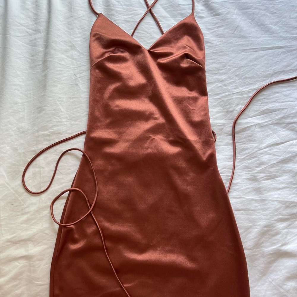 Mini satin dress